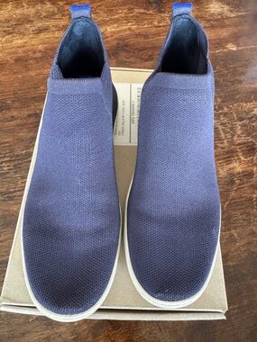 Rothy's Chelsea Slip-On Knit Sneakers - Navy Blue